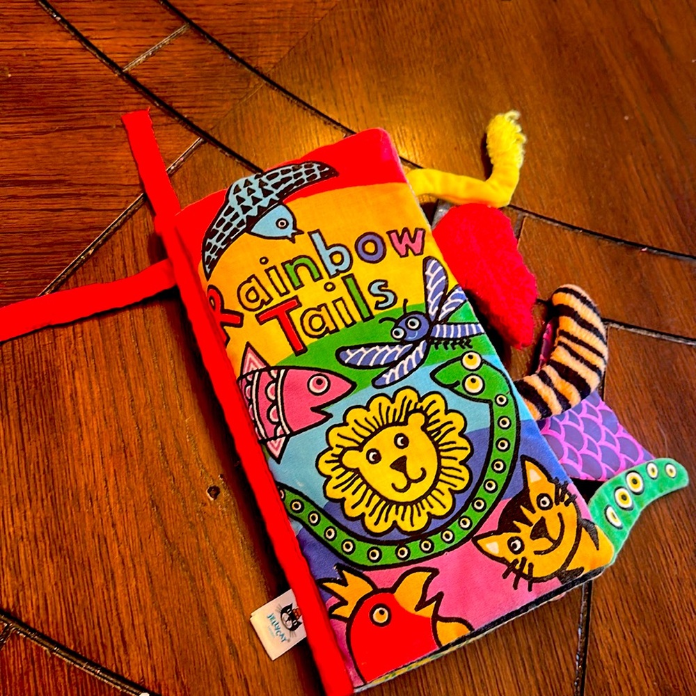 JellyCat Sensory Book Rainbow Tails Anne Wilkinson